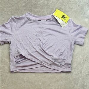 Lilac Cropped T-Shirt-soft- size 8- youthful